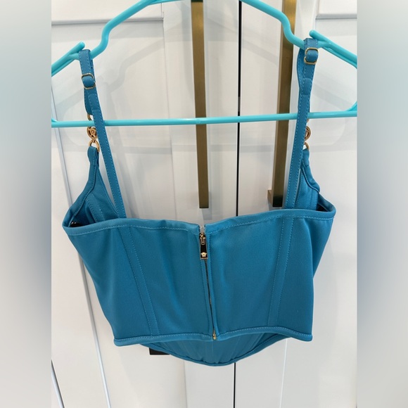 Versace Satin Medusa Corset Zippered Bustier - Picture 3 of 7